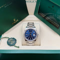 Rolex Datejust 36 NEW 2025 Blue Index Dial Stainless Steel Diamond Bezel Oyster